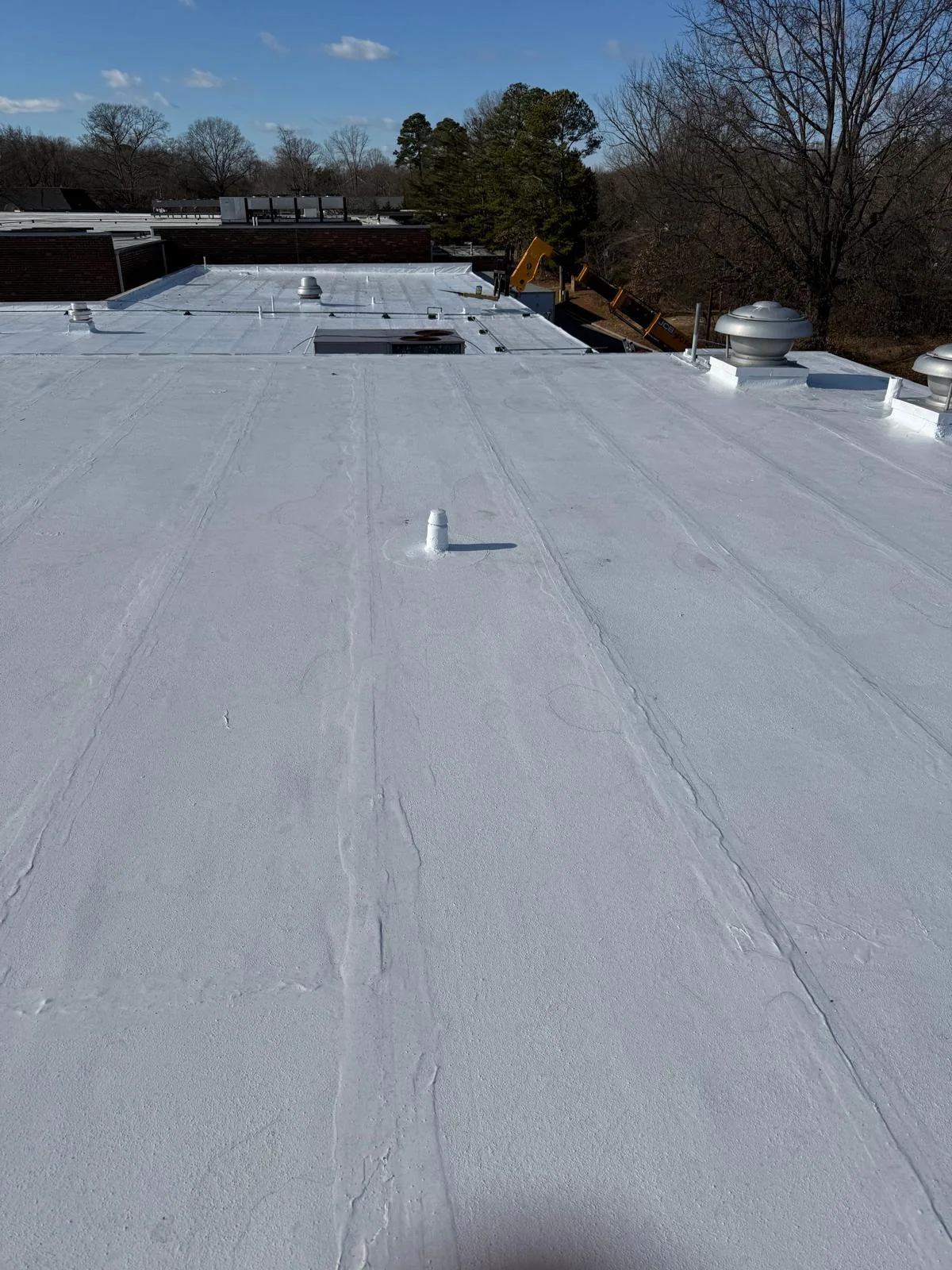 Detailed waterproof roof surface after professional application